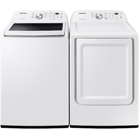Samsung Samsung WA45T3200AW/DVE45T3200W Top Load Washer and Electric Dryer Set WA45T3200AW-E-KIT